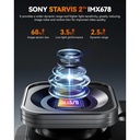 WOLFBOX X5 3 Channel 4K Dash Cam - STARVIS 2 IMX678, 4K+2.5K+1080P