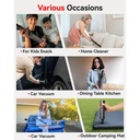 REDTIGER Cordless Car Vacuum Cleaner - 70 Min Runtime, USB-C Fast Charge