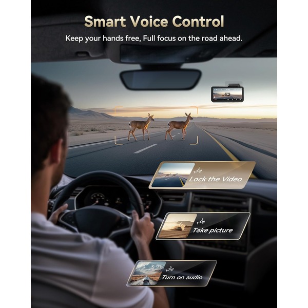 REDTIGER F77 4K Dual Channel Dash Cam - Front & Rear