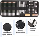 KALOUR 54-Pack Professional Sketch Drawing Pencil Set with Sketchbook