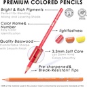 KALOUR 72 Premium Colored Pencils, Artists Soft Core Vibrant Color