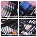 KALOUR 83 Mixed Pencil Drawing Set in Nylon Case - Complete Sketching Set