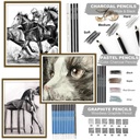 KALOUR 95 Assorted Color Pencil Set- Includes Artist Tools and Much More