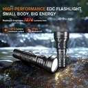 GODFIRE TN05 High-End Compact Flashlight - Magnetic Tail, 5 Lighting Modes