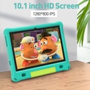 PRITOM Learning Kids Tablet 10.1" HD - 3GB RAM, 64GB Storage, WiFi - Green