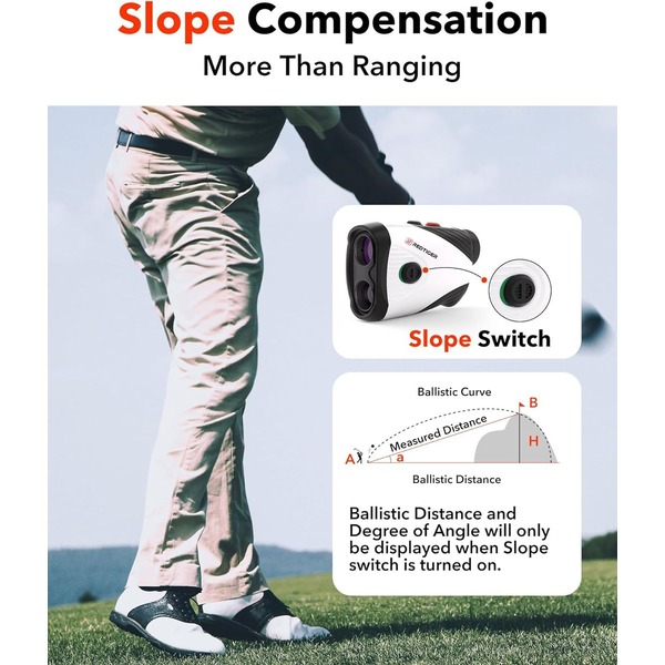 REDTIGER Golf and Hunting Laser Rangefinder 1100 Meters Flag Pole Locking