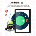 Pritom 7" Tablet 4GB RAM 32GB ROM 3500mAh Battery with Protective Cover - Black