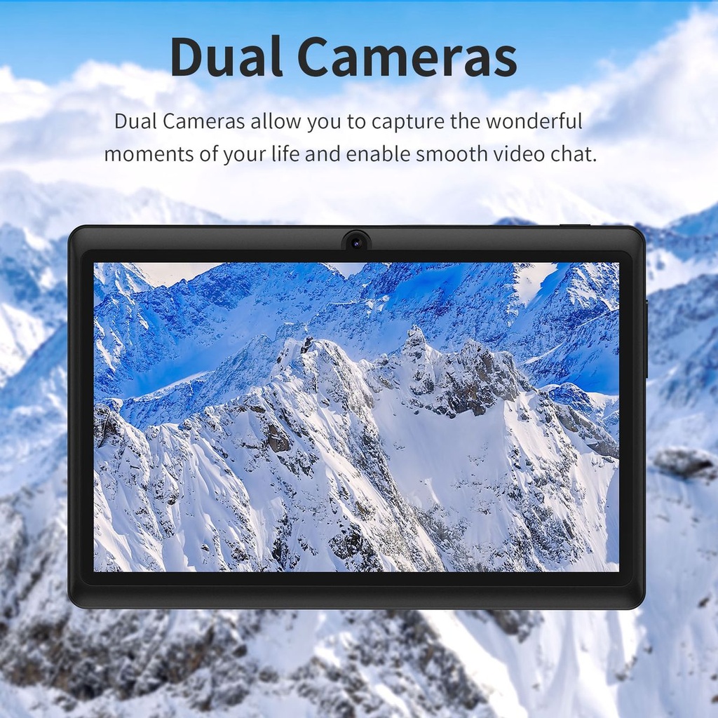 Pritom 7" Tablet 4GB RAM 32GB ROM 3500mAh Battery with Protective Cover - Pink