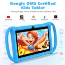 PRITOM K7 Pro Kids Tablet - 7" 4GB RAM, 32GB ROM, Case with Side Handles - Blue