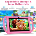 PRITOM K7 Pro Kids Tablet - 7" 4GB RAM, 32GB ROM, Case with Side Handles - Pink