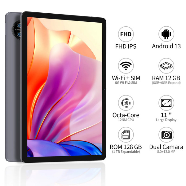 Pritom M60/L10 4G LTE Tablet - 10.95" FHD, Octa-Core, 12GB+128GB