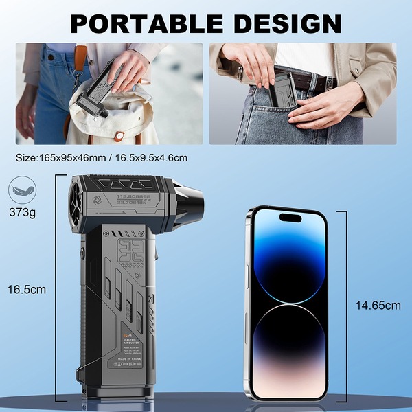 BLWR 501 Electric Air Duster with Removable Battery, 110,000RPM, Cordless  