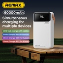 Power Bank REMAX 60000mAh Fast Charging PD20W+QC22.5W RPP-565 Lesu II Series